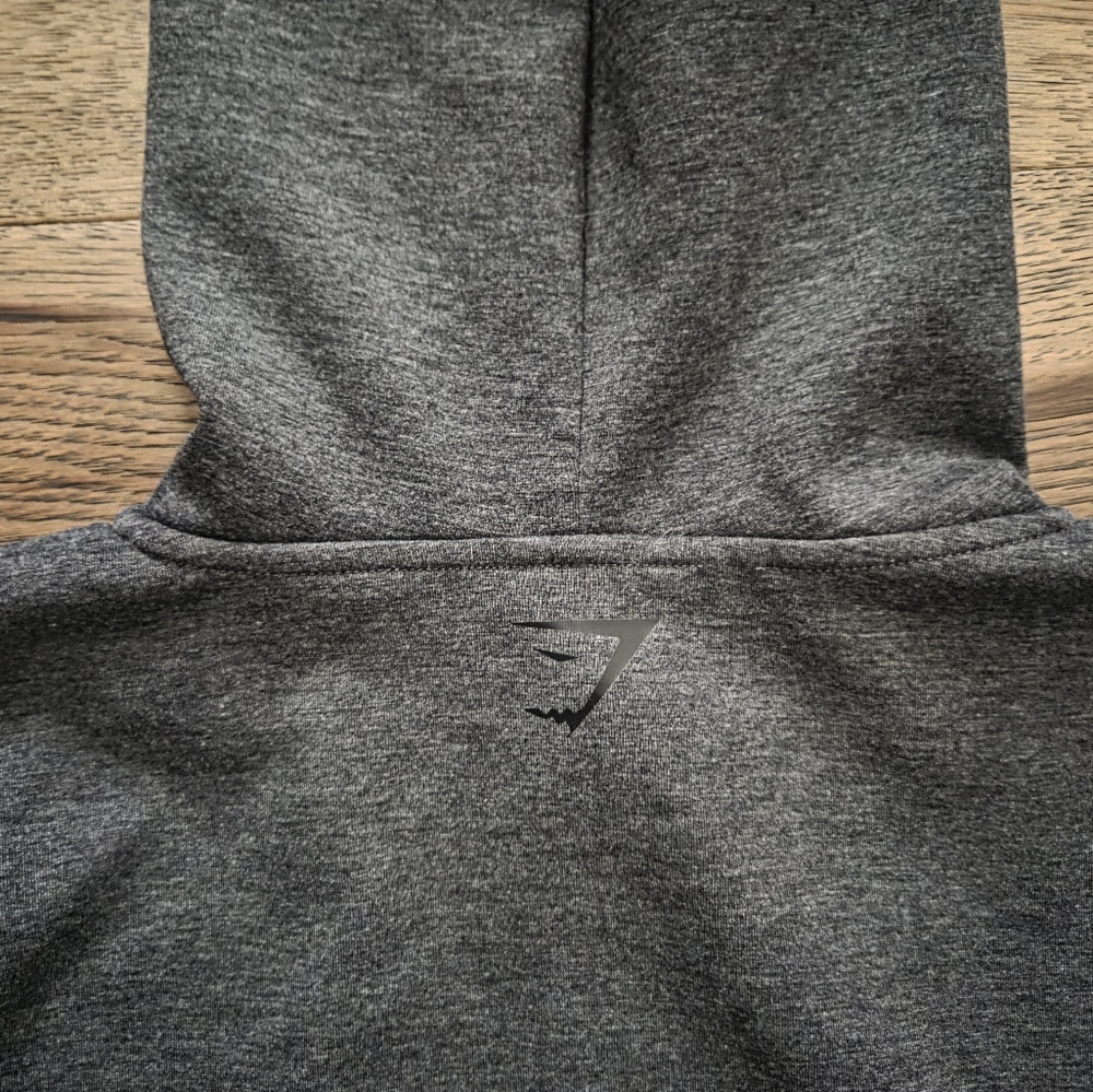 Gymshark Gray and Black Cropped Zip-Up Hoodie - Picture 7 of 11